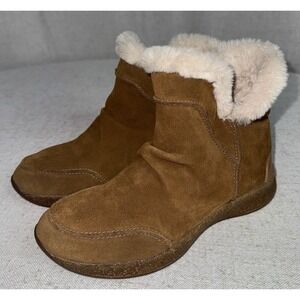Taos Suede Leather Warm Lined Boots Future Mid Chestnut Women's 7